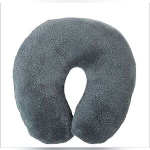 Kanata Gray Plush Travel Neck Pillow